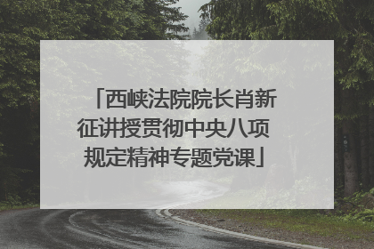 西峡法院院长肖新征讲授贯彻中央八项规定精神专题党课
