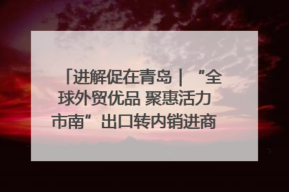 进解促在青岛｜“全球外贸优品 聚惠活力市南”出口转内销进商超专场活动启动