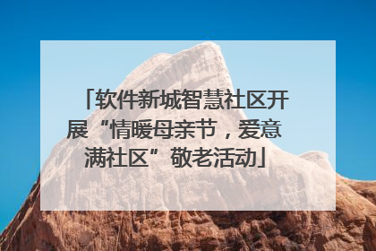 软件新城智慧社区开展“情暖母亲节，爱意满社区”敬老活动