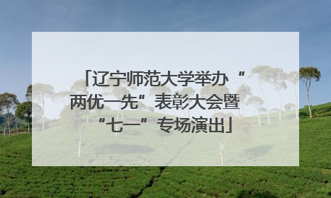 辽宁师范大学举办“两优一先”表彰大会暨“七一”专场演出