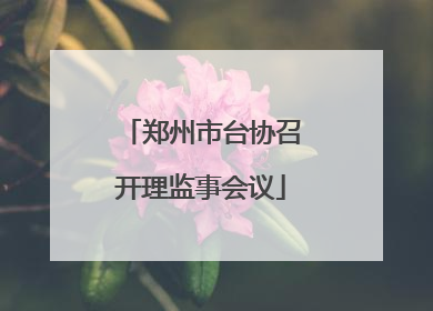 郑州市台协召开理监事会议