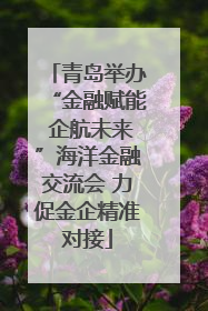 青岛举办“金融赋能 企航未来”海洋金融交流会 力促金企精准对接