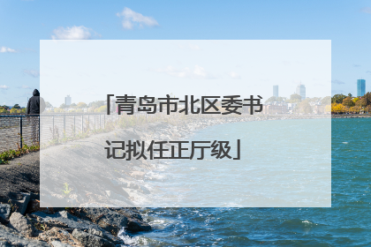 青岛市北区委书记拟任正厅级