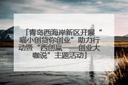 青岛西海岸新区开展“喵小创贷你创业”助力行动暨“西创赢——创业大咖说”主题活动