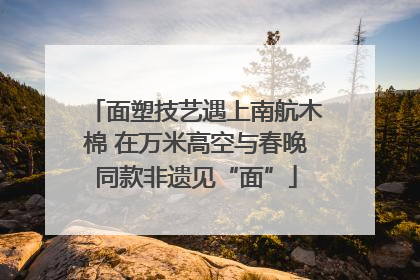 面塑技艺遇上南航木棉 在万米高空与春晚同款非遗见“面”