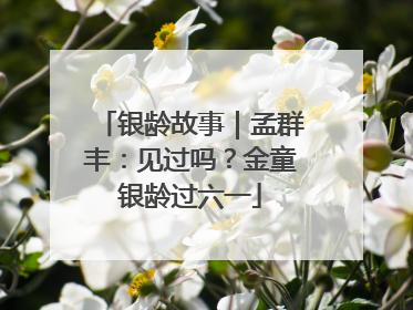 银龄故事｜孟群丰：见过吗？金童银龄过六一