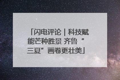 闪电评论｜科技赋能芒种胜景 齐鲁“三夏”画卷更壮美