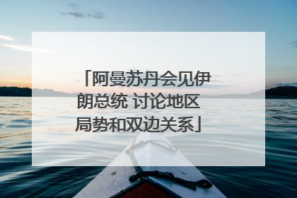 阿曼苏丹会见伊朗总统 讨论地区局势和双边关系