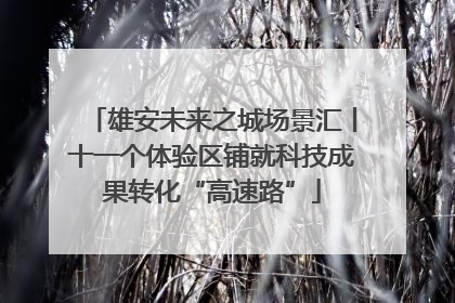 雄安未来之城场景汇丨十一个体验区铺就科技成果转化“高速路”