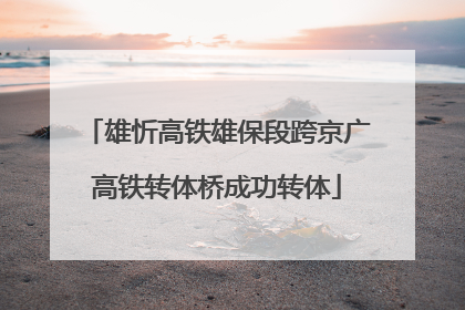 雄忻高铁雄保段跨京广高铁转体桥成功转体