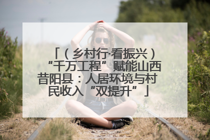 （乡村行·看振兴）“千万工程”赋能山西昔阳县：人居环境与村民收入“双提升”