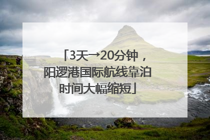 3天→20分钟，阳逻港国际航线靠泊时间大幅缩短