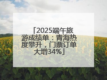 2025端午旅游成绩单：青海热度攀升，门票订单大增34%