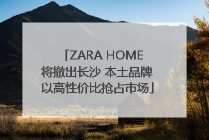 ZARA HOME将撤出长沙 本土品牌以高性价比抢占市场